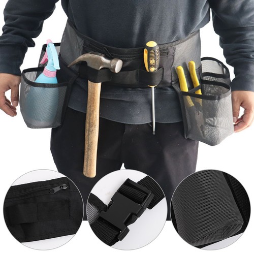 Adjustable black tool belt - adjustable,